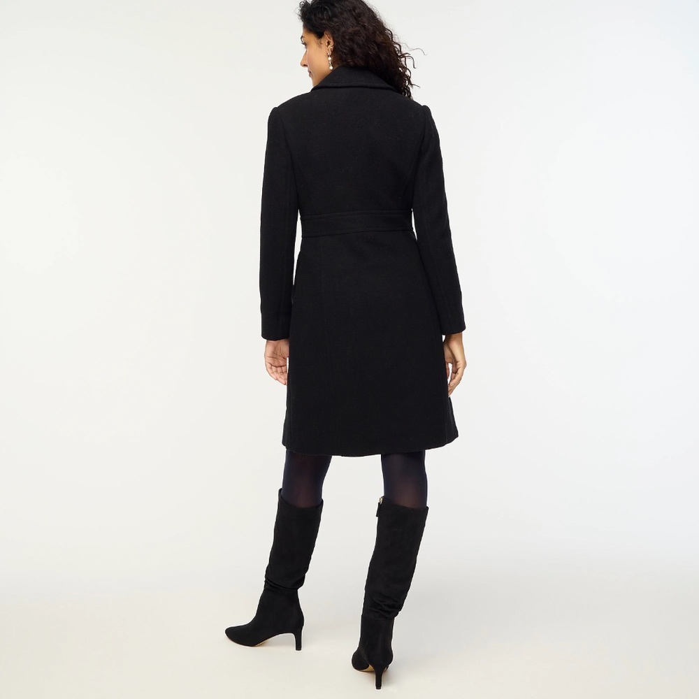 New JCREW Wool-Blend Lady Day Coat in Black - Picture 3 of 6